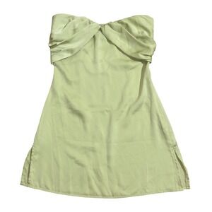 Princess‎ Polly Strapless Mini Dress Sage Green Twist Front Party Cocktail 4
